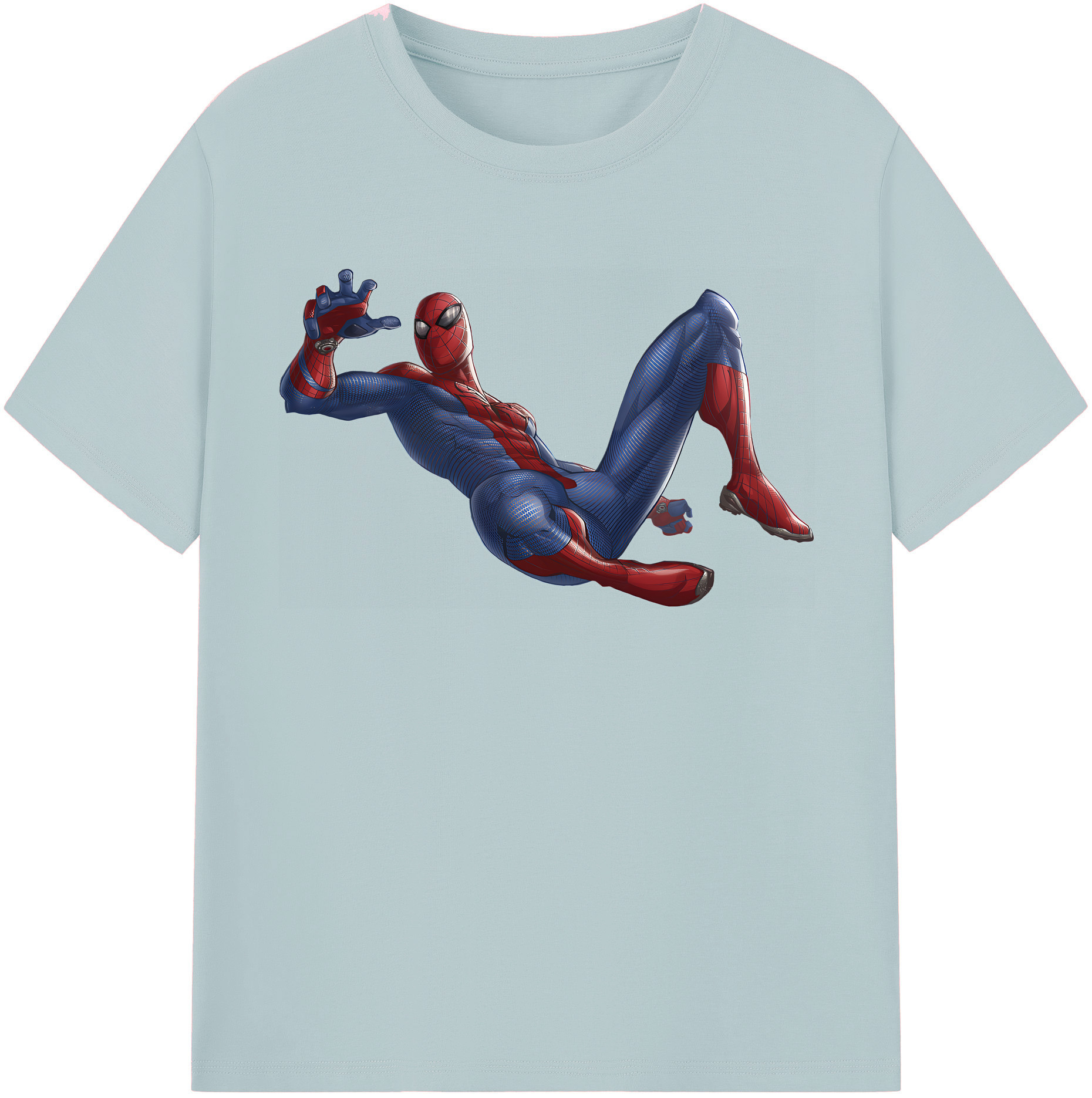 （画像用） Spider Man スパイダーマン 綿100％半袖Tシャツ（フロントプリント）